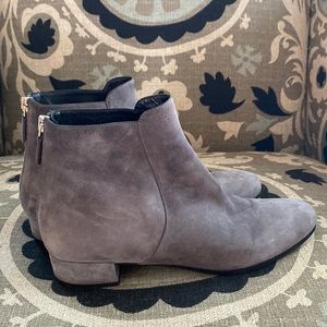 Prada Grey Suede Ankle Boot